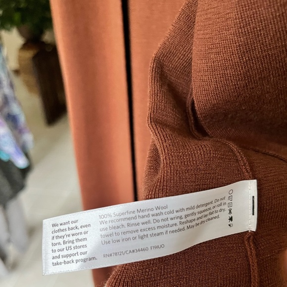 Eileen Fisher Tan Superfine Merino Wool Open Cardigan Sweater Size XS - Picture 4 of 4